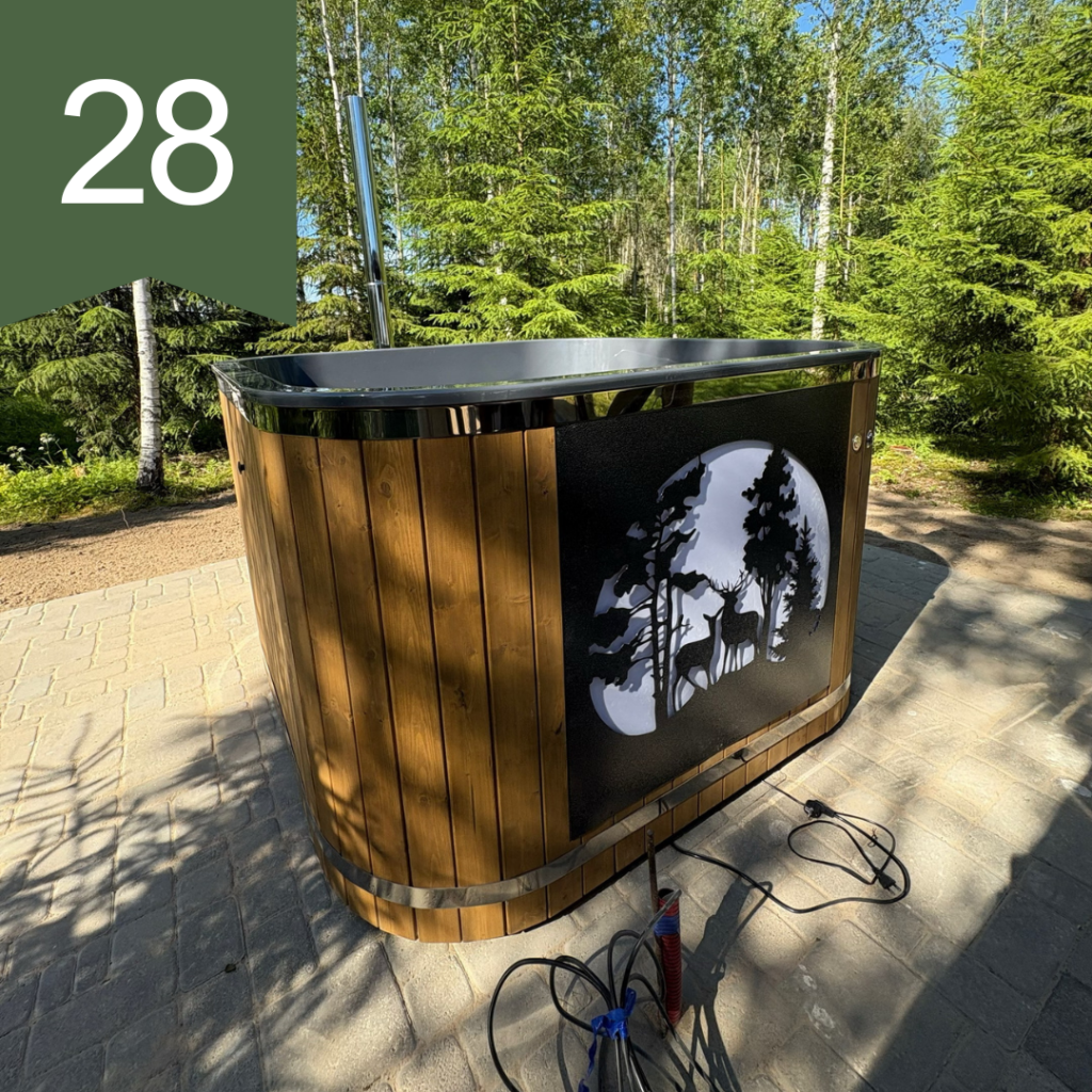 Četrstūra kubls ar dekoratīvo aizsargu ar iebūvētu organisko stiklu un LED…