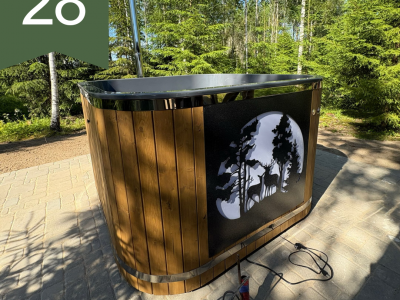 Četrstūra kubls ar dekoratīvo aizsargu ar iebūvētu organisko stiklu un LED…